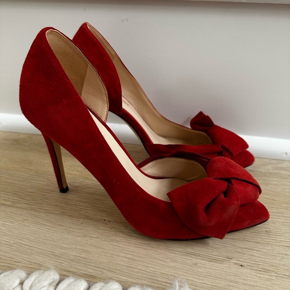 Nine West red bow heels women’s size 6 - Picture 5 of 6